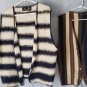 1990s Multicolor Button Sweater Vest Men XL Vtg Structure Striped Knit Cardigan