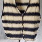 1990s Multicolor Button Sweater Vest Men XL Vtg Structure Striped Knit Cardigan
