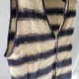 1990s Multicolor Button Sweater Vest Men XL Vtg Structure Striped Knit Cardigan