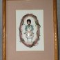 Hillary Signed Numbered P Buckley Moss Framed Art Print Vtg Name Amish Girl 1993