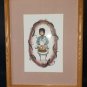 Hillary Signed Numbered P Buckley Moss Framed Art Print Vtg Name Amish Girl 1993