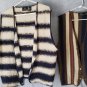 Retro Cardigan Fall Winter 90s Sweater Vest Men XL Structure Aztec V-Neck Nerd