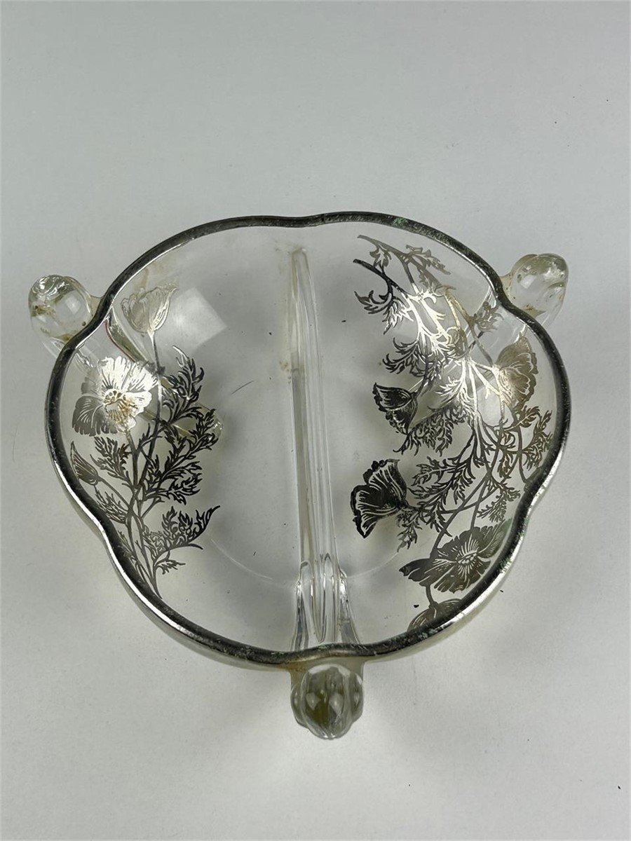 Silver inlay crystalware