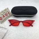 Punk Holiday Outdoor Sports Riding Red Frame Cat Eyes Lens Sunglasses Free shipping