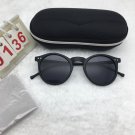 Sand Black  Frame Sunglasses Round Black Eyes Lens Cute shades Free shipping 461