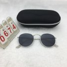 Silver Frame Classic Fashion Sunglasses Round Lens Cute shades Free shipping 280