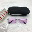 Silver Frame Sunglasses Square Purple Lens Cute shades Free shipping 175