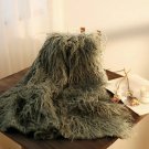 army green_90_75cm Plush Newborn Baby Photography Blanket Soft Skin-friendly Infant Photo Backdrop B