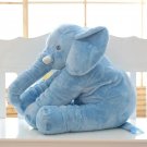 Blue_Baby Soft Plush 60CM Elephant Sleep Pillow Calm Doll Toys Sleep Bed Lumbar Seat Cushion Kids Po