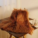 Brown_90_75cm Plush Newborn Baby Photography Blanket Soft Skin-friendly Infant Photo Backdrop Basket