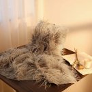 GRAY_90_75cm Plush Newborn Baby Photography Blanket Soft Skin-friendly Infant Photo Backdrop Basket