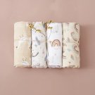 KB003-rainbow_Elinfant Rainbow Color 100% Cotton 4PCS Gift Set Popular Muslin Swaddle Blankets Bambo KB003-rainbow_Elinfant Rainbow Color 100% Cotton 4PCS Gift Set Popular Muslin Swaddle Blankets Bambo