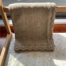 Khaki Black Dot_Cotton Knitted Blanket Personalized Embroidered Name Baby Boy Baby Girl Soft Blanket