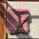 Purple Pink_Cotton Knitted Blanket Personalized Embroidered Name Baby Boy Baby Girl Soft Blanket Bab