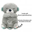 Silver otter_Breathing Bear Baby Soothing Bunny Plush Doll Toys Baby Kids Soothing Baby Sleeping Rab