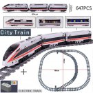 Train  24_DIY MOC City Series Train Metro Tracks Building Blocks Railroad Conveyance Kids Model Bric