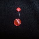 Pink Swirl Belly Ring 14G Curve  *FREE SHIP*