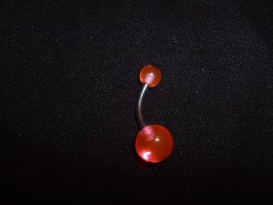 UV Glow Belly Ring Solid Pink UV GLOW  ** FREE SHIP**