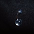 Clear UV Belly Ring 14G Curve  *FREE SHIP*