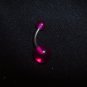 Purple UV Glow Belly Ring 14G Curve *FREE SHIP*