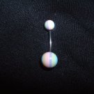 Rainbow Belly Ring 14G Curve *FREE SHIP*