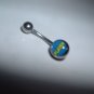 Logo Belly Ring "Player" 14G Bar  *FREE SHIP*