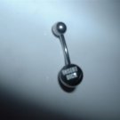 Logo Belly Ring "Insert Dick" 14G Bar  *FREE SHIP*