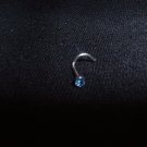 20G Gem Nose Screw Dark Blue Crystal  *FREE SHIP*