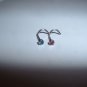 2 Nose Screws 20G With Crystals Pink & Baby Blue *FREE SHIP**