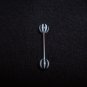 Black Striped Tongue Ring 14G Bar or Nipple *FREE SHIP*