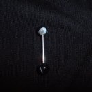 Black Swirl Tongue Ring 14G Bar or Nipple *FREE SHIP*