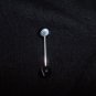 Black Swirl Tongue Ring 14G Bar or Nipple *FREE SHIP*