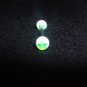 Green Star Dot Tongue Ring 14G Bar or Nipple Ring *REE SHIP*