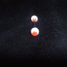 Pink Flower Dot Tongue Ring 14G Bar Nipple Rng *FREE SHIP*