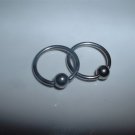 Captive Bead Rings 14G Half Inch Rings Ear Nipple Belly Ect *FREE SHIP*