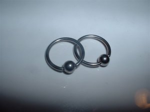 Captive Bead Rings 14G Half Inch Rings Ear Nipple Belly Ect *FREE SHIP*