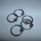 Lot of 5 Surgical Steel Captive Bead Rings CBR Half Inch