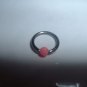Pink Striped Captive Bead Ring 16G Clit or Eyebrow *FREE SHIP*