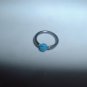 Blue Striped Captive Bead Ring 16G Clit or Eyebrow *FREE SHIP*