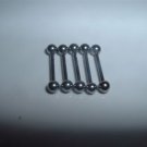 Set of 5 Eyebrow Rings 18G Straight Bars Surgical Steel *FREE SHIP*
