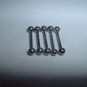Set of 5 Eyebrow Rings 18G Straight Bars Surgical Steel *FREE SHIP*
