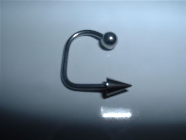 Labret Ring Lip Loop 14G Spiked End New Item Rare *FREE SHIP*