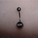 Logo Belly Ring 999 Logo *Brand New* 14G Steel Bar