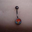 Logo Belly Navel Ring Side Show Bob 14G Steel Bar *New* FREE SHIP