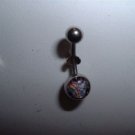 Logo Belly Navel Ring Gothic Butterfly Logo 14G New *Free Ship*