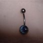 Logo Belly Navel Ring Celestial Moon 14G Bar New *Free Ship*