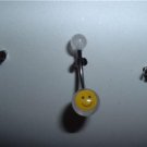Yellow Smile Logo Belly Navel Ring Acrylic Logo *New*