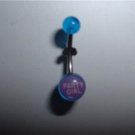Acrylic Logo Belly Ring "Party Girl"14G New