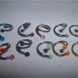 10 Pack Spiral Eyebrow Rings 16G Acrylic Ends RARE ITEM *FREE SHIP*