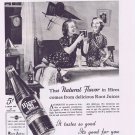1937 Hired Root Beer 5 cents Soda Original Vintage Advertisement with High School Sisters